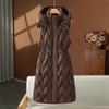 Women's Mid-Length Hooded Thick Cotton Vest - Autumn/Winter Korean Style Plus Size Gilet Jacket
