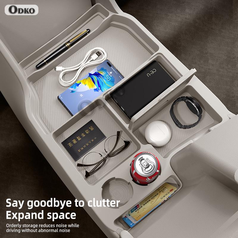 For Toyota Sienna Silicone Storage Box  Center Console under Layer Modification Special Car Interior Accessories Organizer