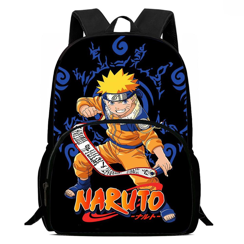 Lightweight NARUTO 3Pcs Set School Rucksack Set With Front Pocket Meal Tote Pencil Bag For Boys Girls Youth Aged 5-10