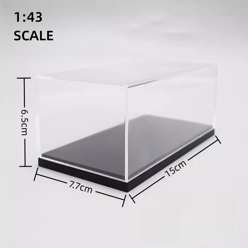 Scale 1/64 1/43 1/32 1/24 1/18 Clear Acrylic Display Box Case for Car Model Dust Cover Pre Made Box Diecast Professional Storage