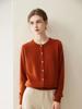 Women's Pure Cashmere Cardigan - 2026 Autumn/Winter Round Neck Elegant Loose Slimming Warm Layer