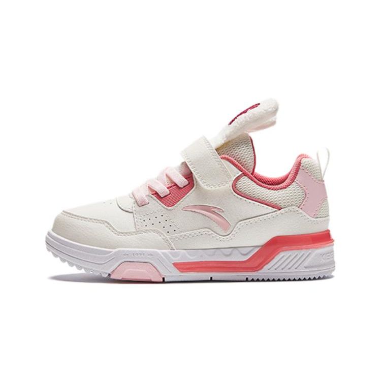 

Anta Детские с круглым носком на липучке Простые Амортизирующие Износостойкие Низкие Детские Кеды Детские Кеды Белый Красный 322419932-2 28