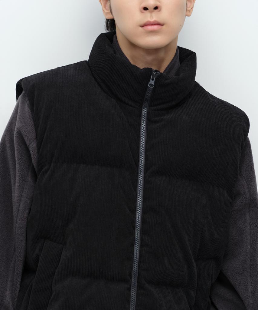 Musinsa Standard Daily Puffer Corduroy Padded Vest [Black]