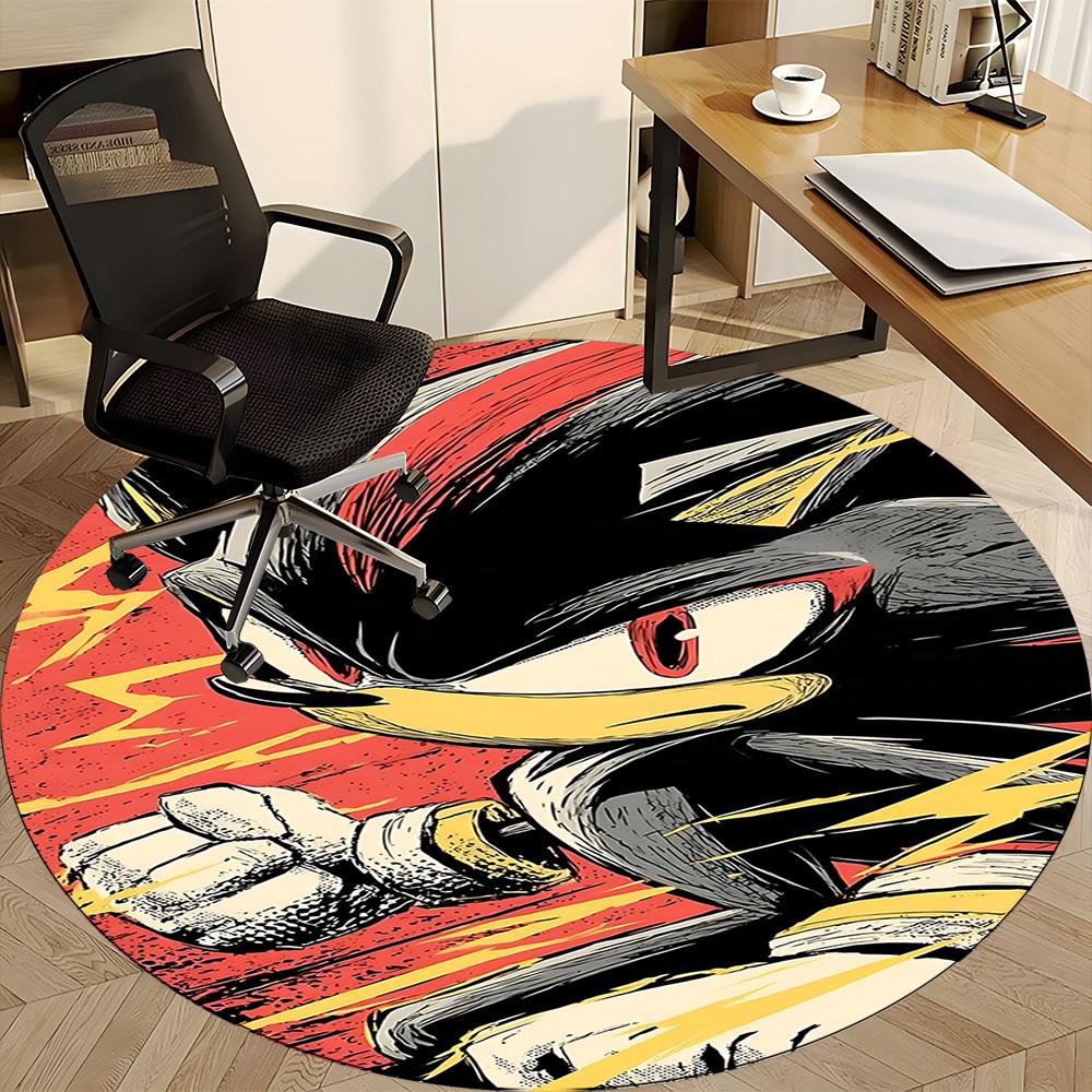1PC Speed Sonic Office Round Area Rug, Indoor Mat Suitable For Office, Under Office Chairs Bedroom Living Room Home Decor DT1212088