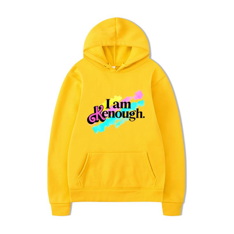 I Am Kenough Hoodies Print Fashion Sweatshirt Hip Hop Casual Unisex Autumn Winter Oversize Fleece Streetwear Tops