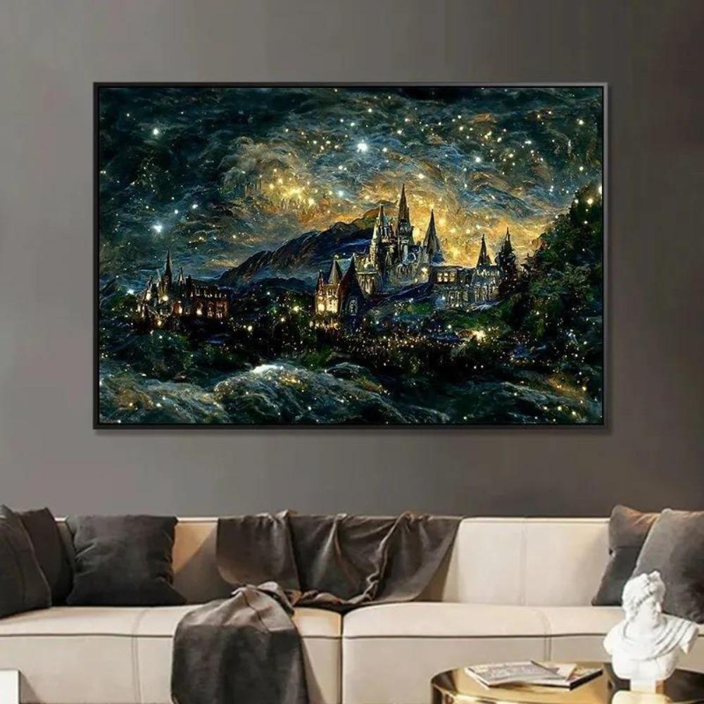 Diamond Painting Handmade DIY Starry Sky Castle Home Decoration Painting Romantic Night Light Luxury
