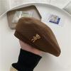 Women's Autumn/Winter Versatile Cute Bear Beret - Stylish Small Painter Hat