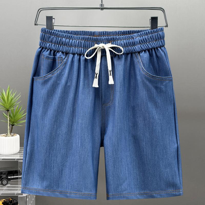 

Летние мужские джинсовые шорты винтажная одежда больших размеров повседневные короткие шорты с эластичной резинкой на талии 7XL(97kg-105kg)