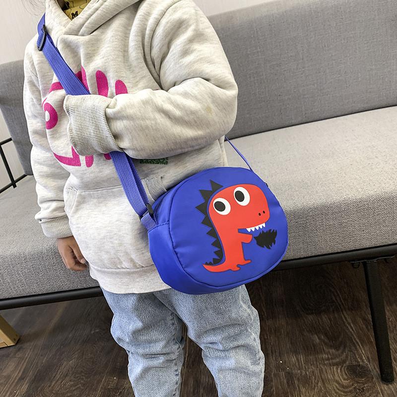 

Tiger Rainbow Dinosaur Cartoon Pattern Children Shoulder Bag Girl Bag Crossbody Dinosaur Blue