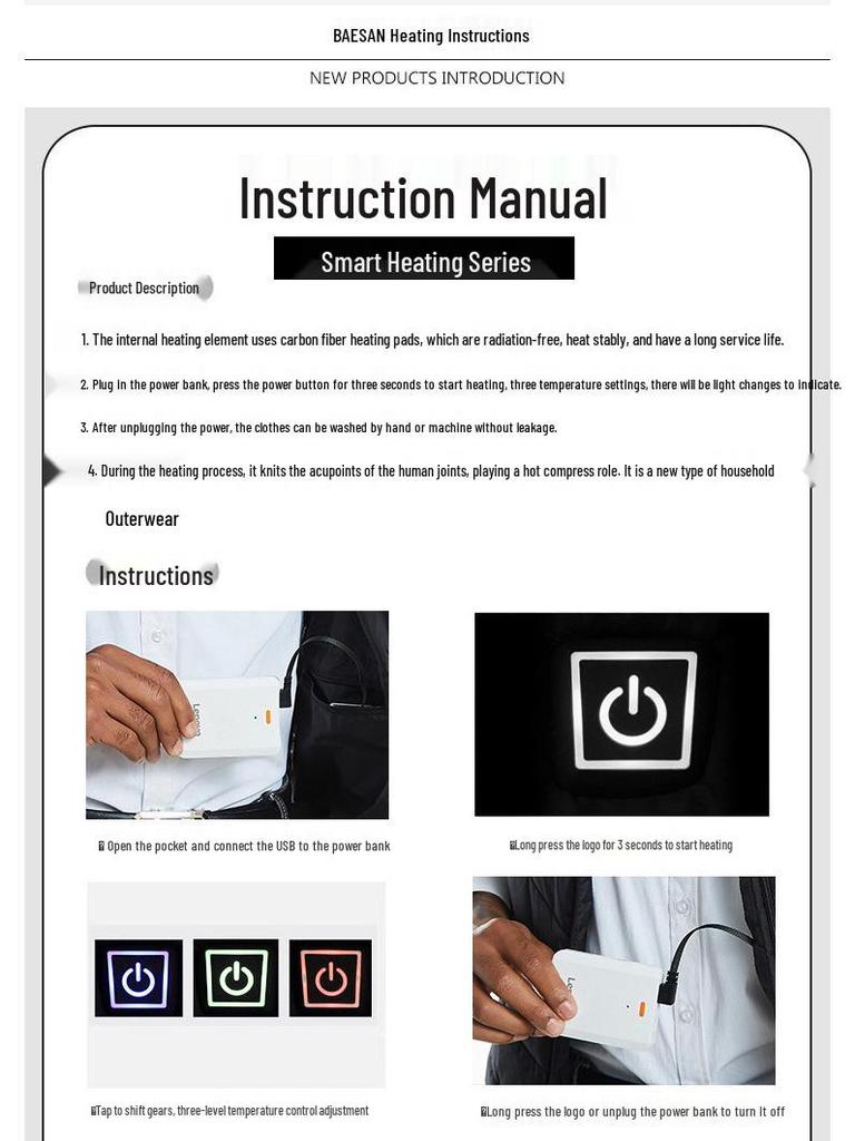 Custom Smart USB Heated Outdoor Vest with Multi-Zone Warmth and Cotton Lining