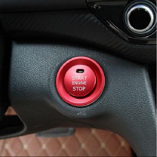 For Hyundai Elantra 2017- Red ENGINE START STOP Switch Button Cover Trim 2X