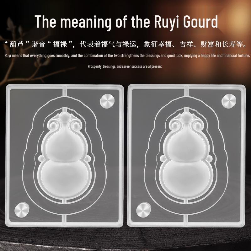 Double-Sided Acrylic Gourd Incense Mold for DIY Herbal Medicine Tablets
