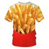 Creative Taco Tuesday Graphic T Shirt for Men Tops 3d Printed Hamburger T-shirt Women Streetwear Oversized Summer Short Sleeve