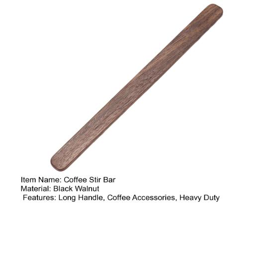 Outdoor Camping Coffee Stirrer Black Walnut Long Handle Pour-over Coffee Stirring Bar Portable Heavy Duty Wooden Mixer Stick Coffee Accessories