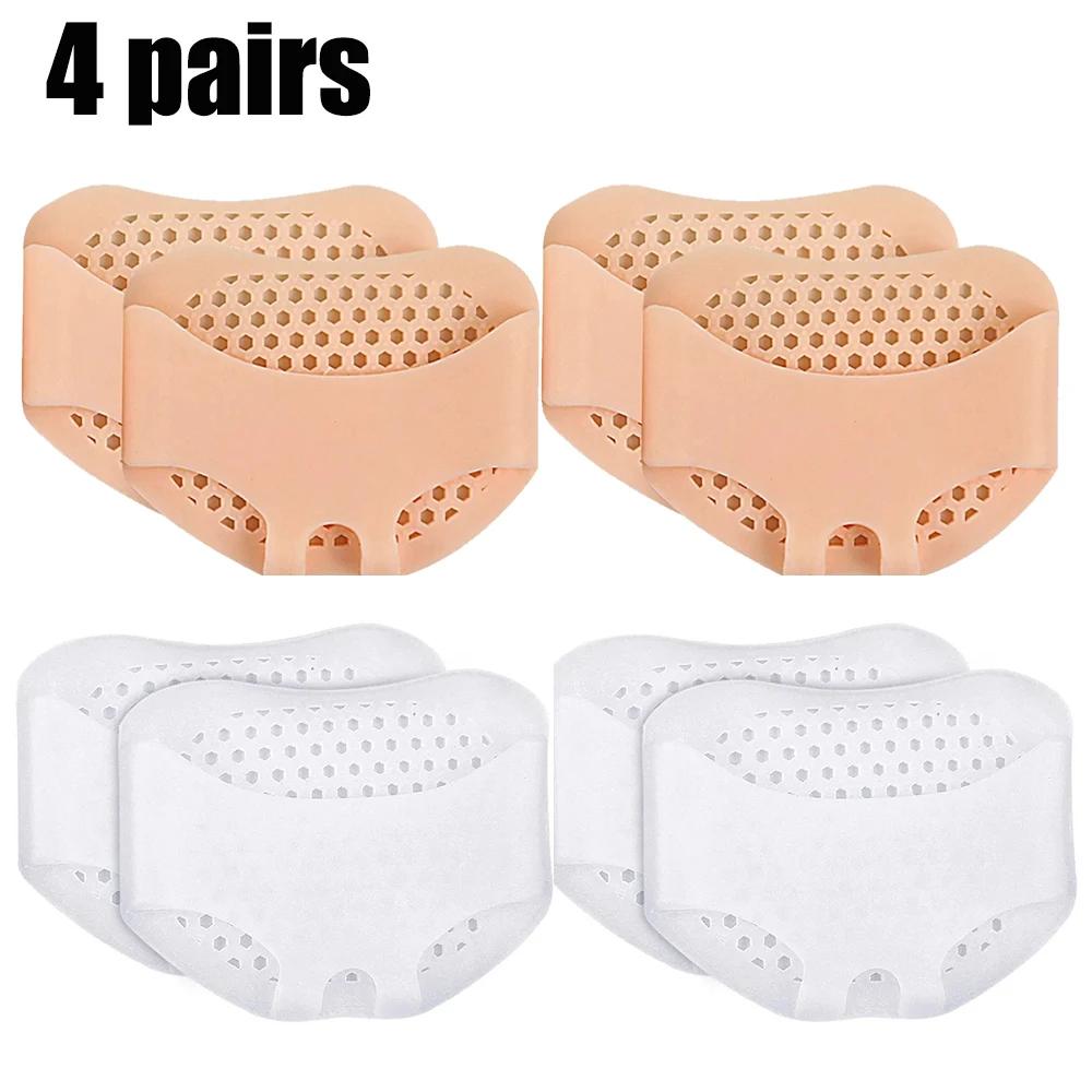 2-8Pcs Ilicone Metatarsal Pads Toe Separator Pain Relief Foot Pads Orthotics Foot Massage Insoles Forefoot Socks Foot Care Tool