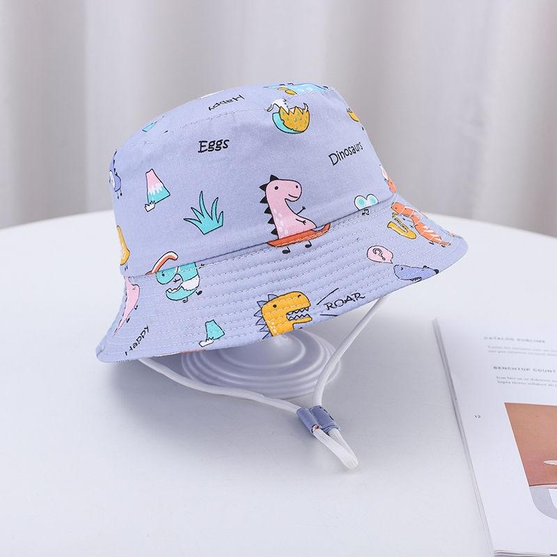 Kids Cartoon Bucket Hat Spring Summer Baby Sun Protection Cap Boys Girls UV Shield Outdoor Beach Fishing Hat