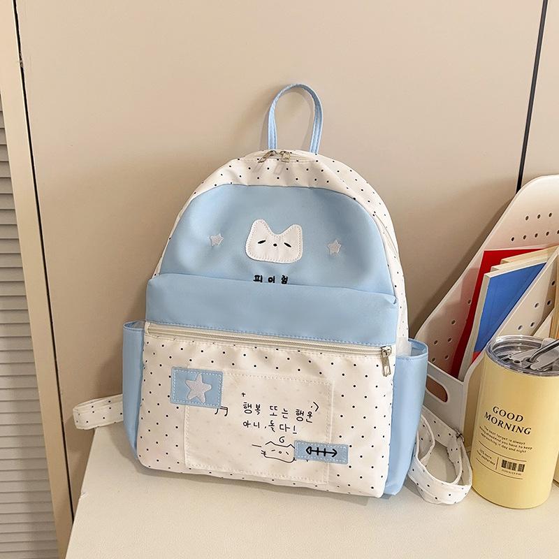 Schoolbag new original design girl backpack floral high value student large capacity college backpack commuter bag