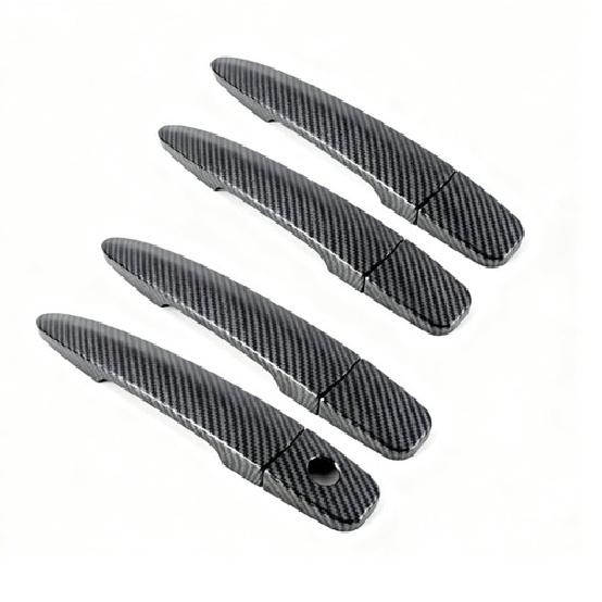Set For 2013- Nissan Sentra Sedan Carbon Fiber Side Door Handle Cover Trim