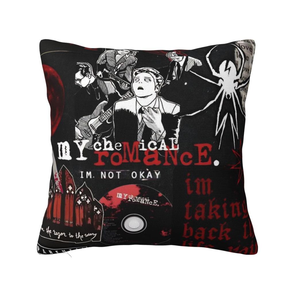 Pillow Cover My Chemical Romance MCR Music Band Design Cushion Cover Pillow Case For Office Car Home Decorative Pillowcases
