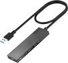 TSUPY USB-hub med 65 cm Ultra-forlænger og kompatibel med Windows og andre. Ideel til hjemmearbejde og fjernarbejde. 4-ports kabel, slank, letvægts,