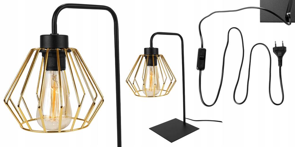 STANDING NIGHT DESK LAMP WICIAK GOLD LED