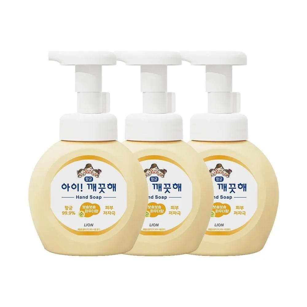 LION Hand Wash Pure Container 250ml x 3 Packs LION Hypoallergenic Clean Ingredients Thoroughly Fluffy, Soft, Rich Lather
