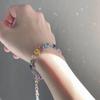 New Colorful Crystal Necklace Bracelet Chain for Women Elegant Clavicle Chain Irregular Zircon Necklace Party Jewelry Sets Gifts