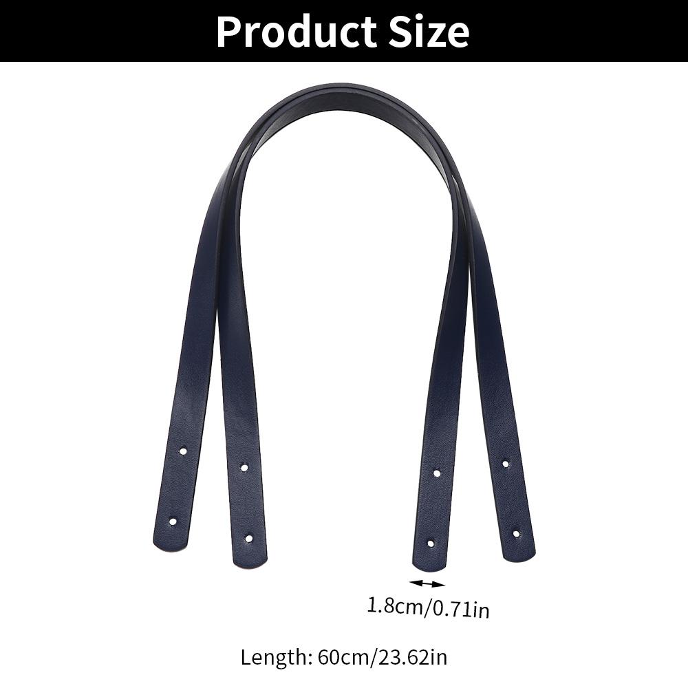 2 Pcs Bag Belt Detachable PU Leather Handle Lady Shoulder Bag DIY Replacement Accessories Handbag Band Handle Strap Band