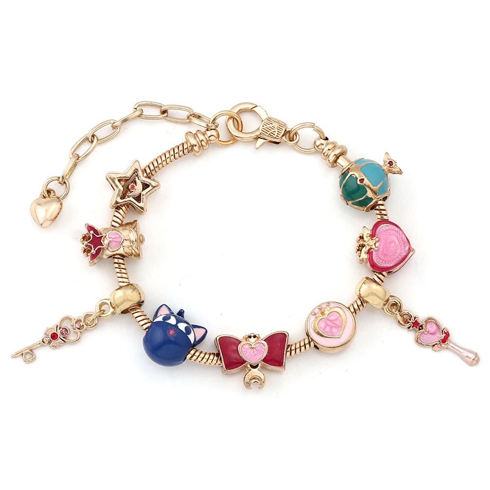 Sailor Moon Usagi Tsukino Magical Transformation Necklace Keychain Anime Pendant