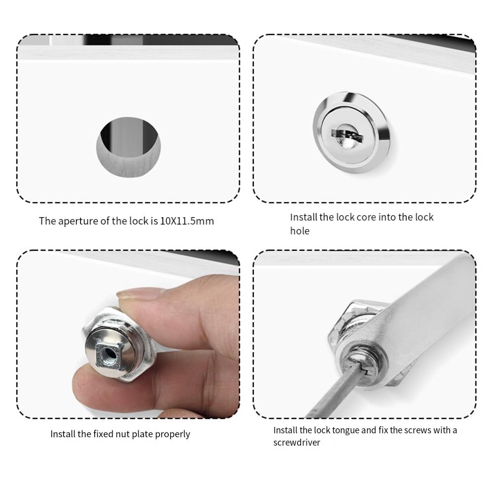 Cam Lock For Mailbox File Cabinet Lock Cabinet Lock Enhanced Security Mechanism Two Spare Keys Protect Valuables
