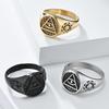 Antiker Ägyptischer Retro Alter Horusauge Titanstahl Ring Ringe Herren Hochwertige Personalisierte Accessoires