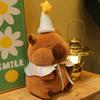 Birthday Hat Capybara Plush Toy Simulation Capibara Fluffty Doll Capybara Plush Doll  Home Decor