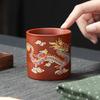 Heat-changing color Dragon and Phoenix master cup straight cup tea cup tea cup kung fu tea set