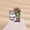 Cowboy-Frosch Emaille-Anstecker Nicht jetzt, Kumpel Mein Bauch tut weh Anstecknadeln Revers-Abzeichen Lustiger Frosch-Schmuck Geschenk für Freunde