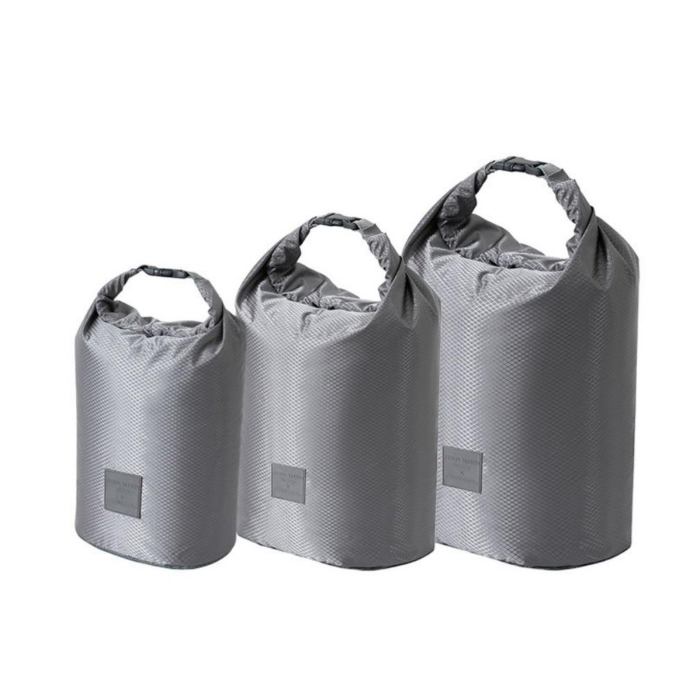 3pcs Handheld Clothes Storage Bag Large Capacity Dry Storage Bag  Travel серый