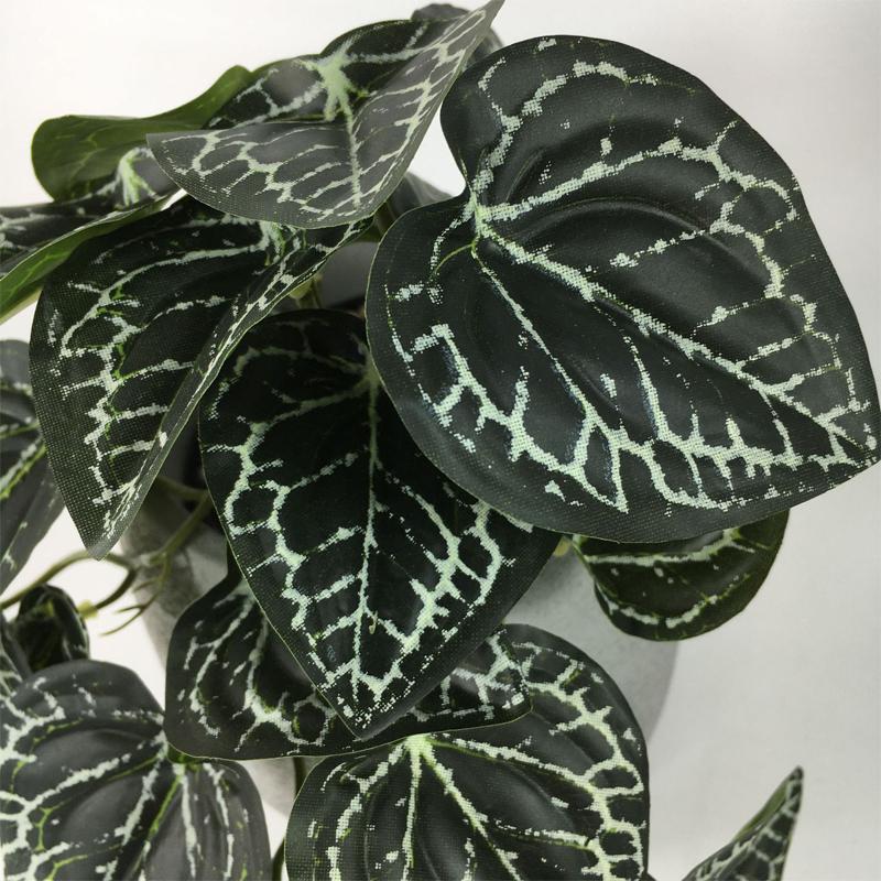 New DIY Artificial Terrarium Plant Reptile Amphibian Tank Pet Habitat Decorations Lifelike Tropical Leaves Plastic Leaf Rattan