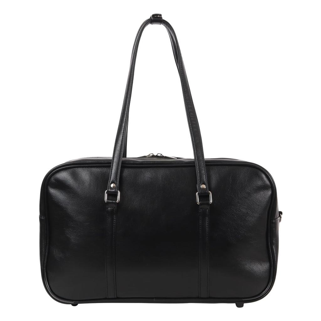 A4 B4 School Bag ST School School Bag Boston Bag PU School Boston Synthetic Leather School Mini Pouch Brown [HeM] 39-8112 [2]