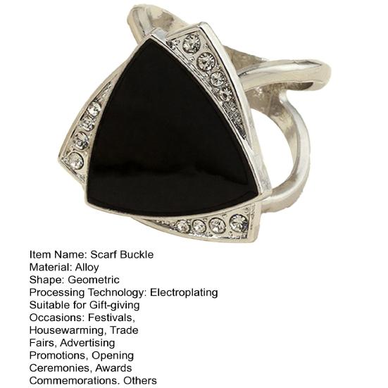 Silber Gold Metall Schalring für Damen Geometrische Schalbinden Clip Strass Schiebeschnallen für Schal Kleider Accessoires