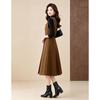D.F.DEAR Women's Mock Neck Slim Fit Top and Vest Dress Two-Piece Set