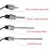 DS18B20 Digital Temperature Sensor with G1/2" Thread Probe Diameter 8mm PVC 3-Core Wire SUS304 Stainless Steel Shell L30-200mm