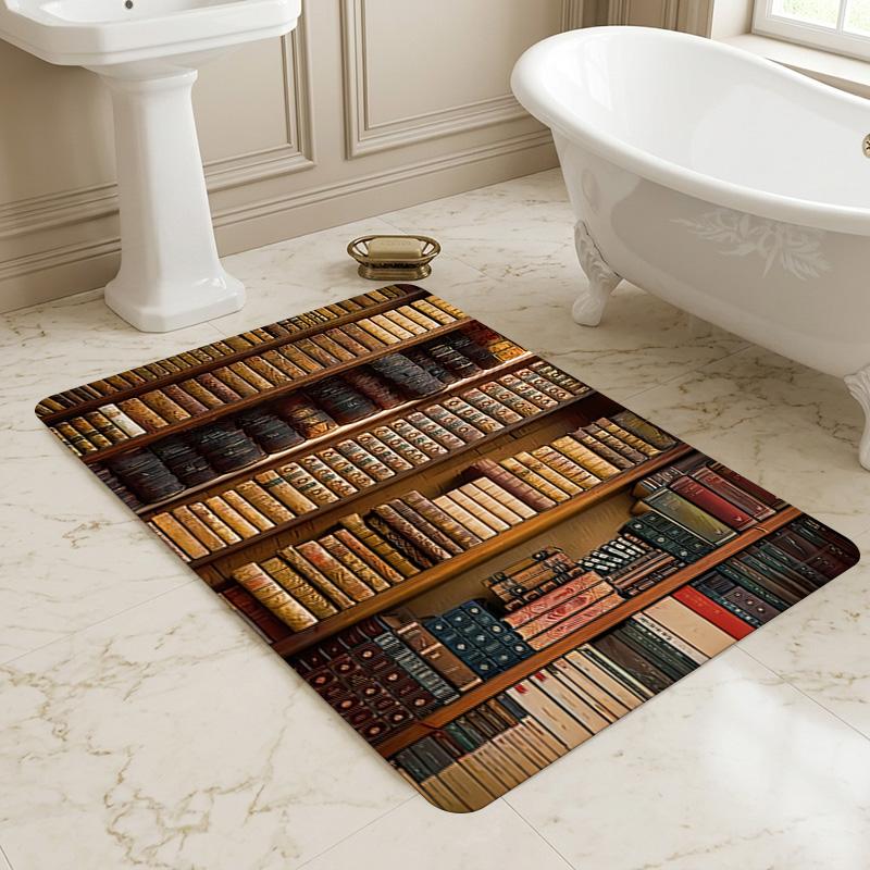 Library Books Living Room Nonslip Area Rug Soft Carpet For Bedroom Game Playroom Sofa Office Home Decor Doormat Christmas Gift C926773