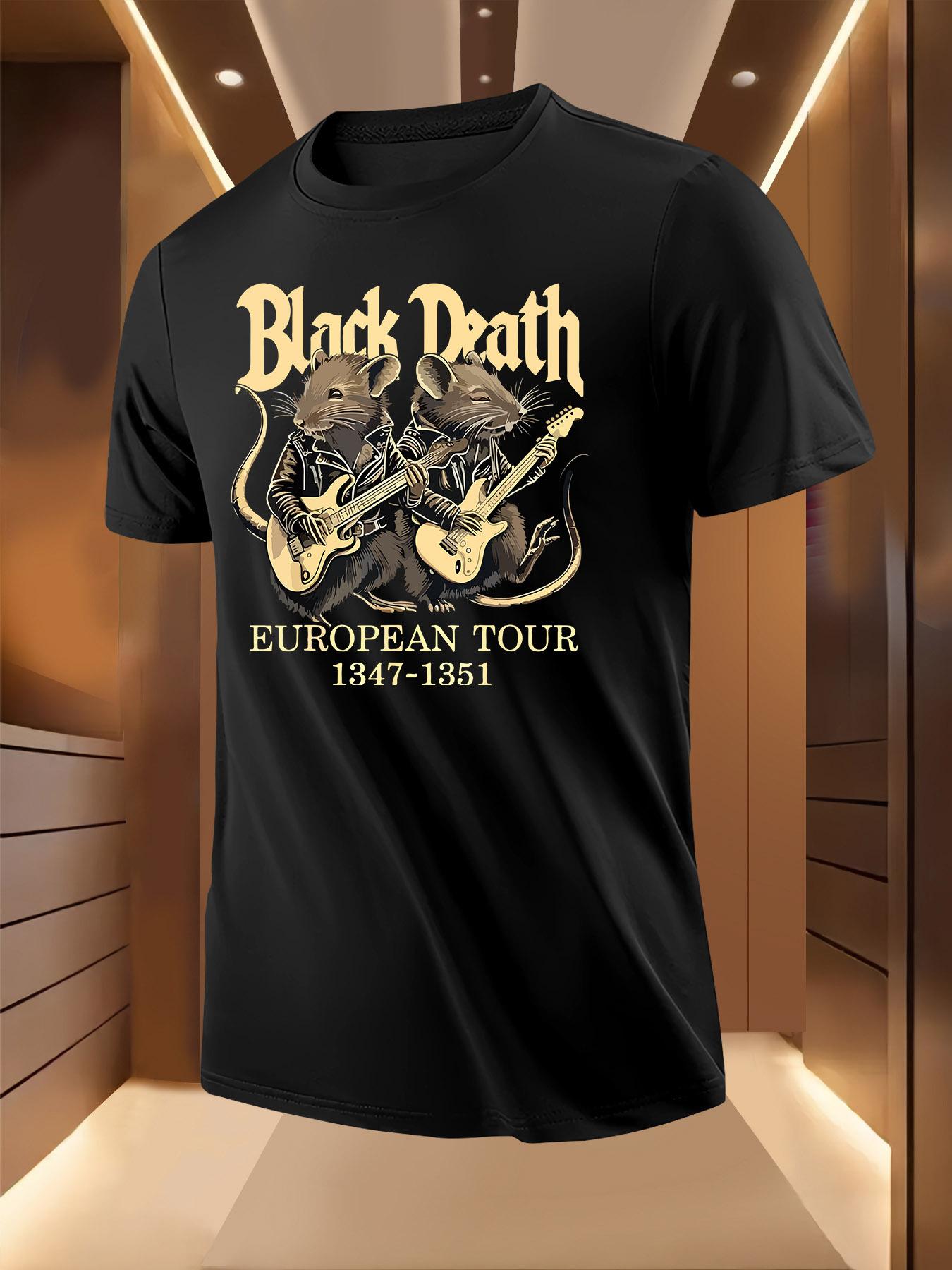 Black Death Band Graphic Tshirt - Rock Rats Playing Guita... XXL