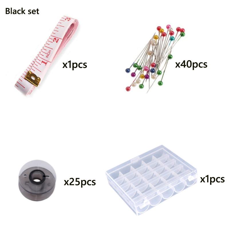 Leere Spulen Nähmaschinenspulen Klarsichtplastik-/Metallspulen und Aufbewahrungsbox Nähmaschinenzubehör Werkzeuge