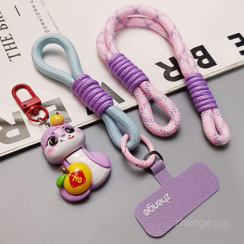 Mobile Phone Lanyard Wrist Short Ins Cartoon Cute Snake Pendant Mobile Phone Case Small Lanyard Thumb Ring Lanyard