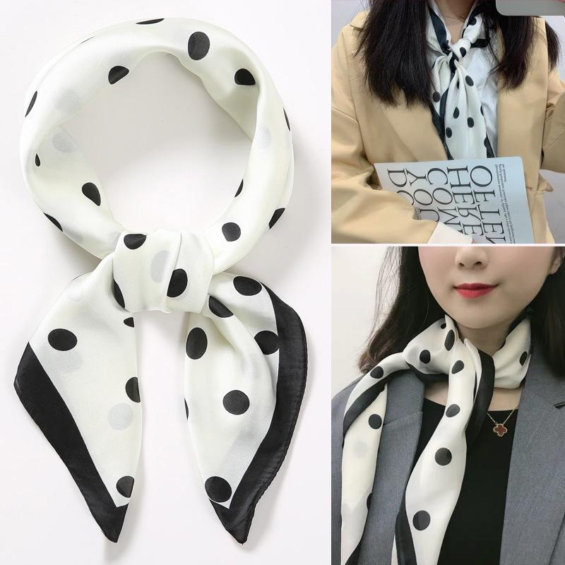New Women Silk Printed Design Scarf For Women Fashion Neck Tie Hand Bag Foulard Wrist Kerchief Shawl Wraps Hajib Silk Scarves