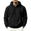 Men's Plush Hoodie Relaxed Fit Warm Casual Pullover for Home Outdoor and Commuting