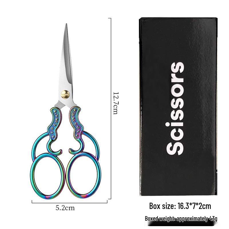 Vintage Small Scissors for Home, Student Art, Embroidery, Yarn, Office, Paper Cutting, and Tea Bag Trimming
