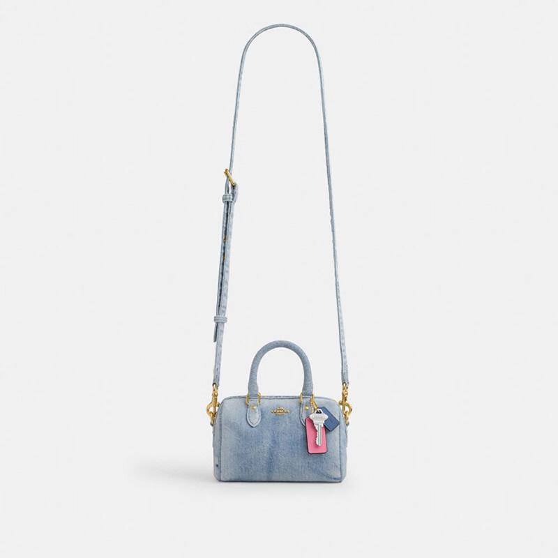 COACH Rowan Mini Monogram Boston Crossbody Bag