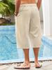 European and American Men's Cotton-Linen Multi-Pocket Beach Shorts (2024 Edition)