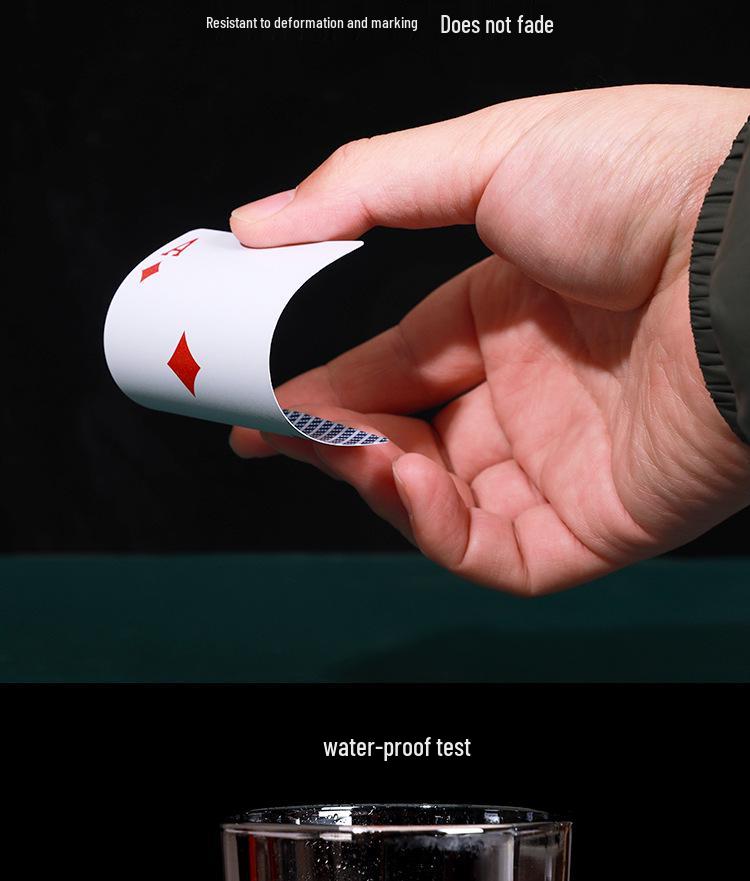 Golden Art Waterproof PVC Playing Cards - Durable, Fold-Resistant, Frosted Finish for Guandan & Doudizhu Poker